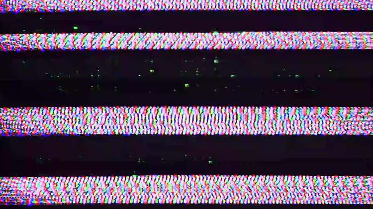 复古故障失真闪烁视觉干扰VHS特效动画76