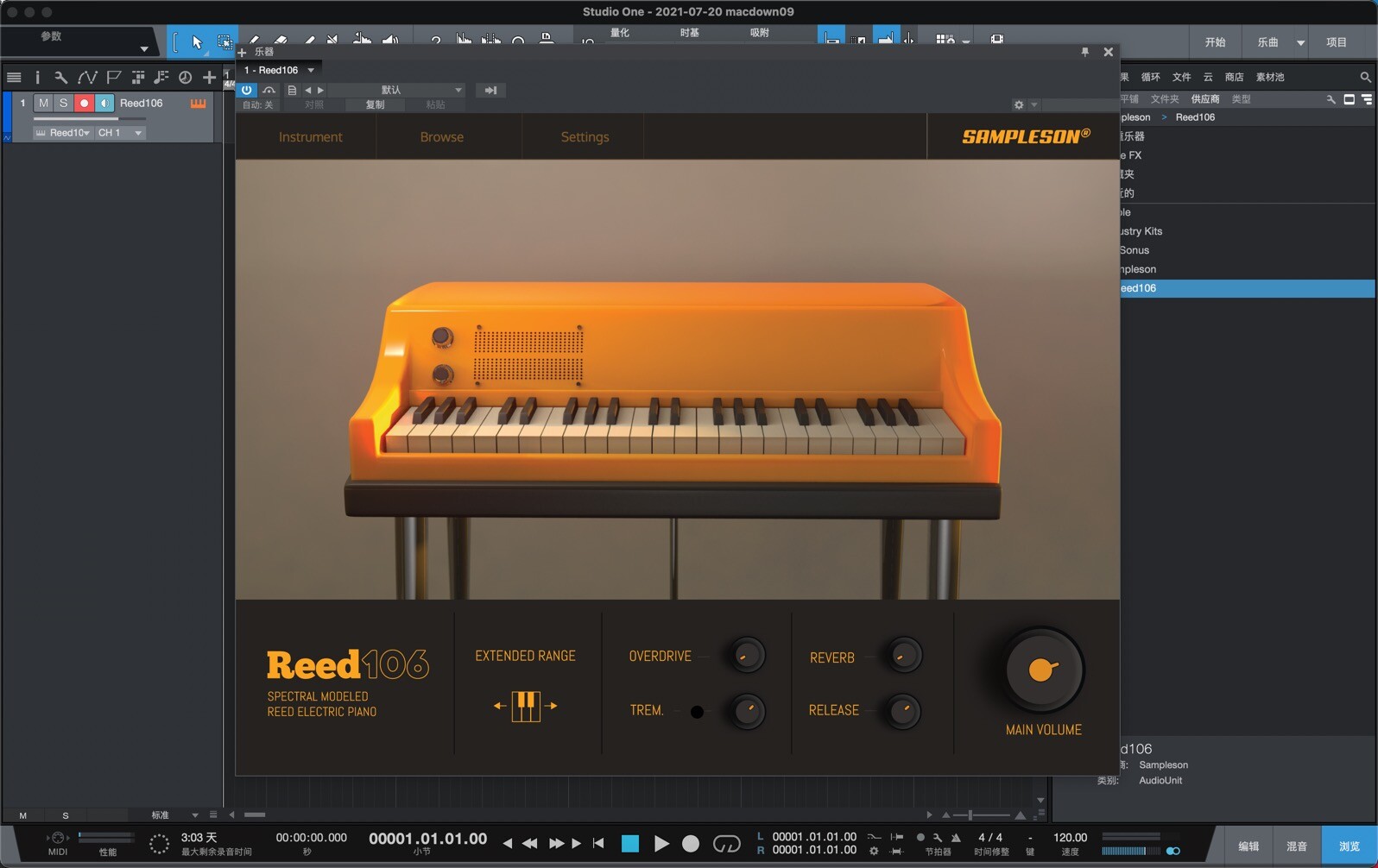 Sampleson Reed106 for mac(电子钢琴模拟器)