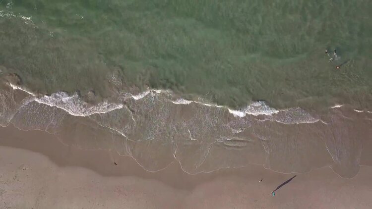 实拍海边沙滩建筑道路森林山水航拍4K视频素材01