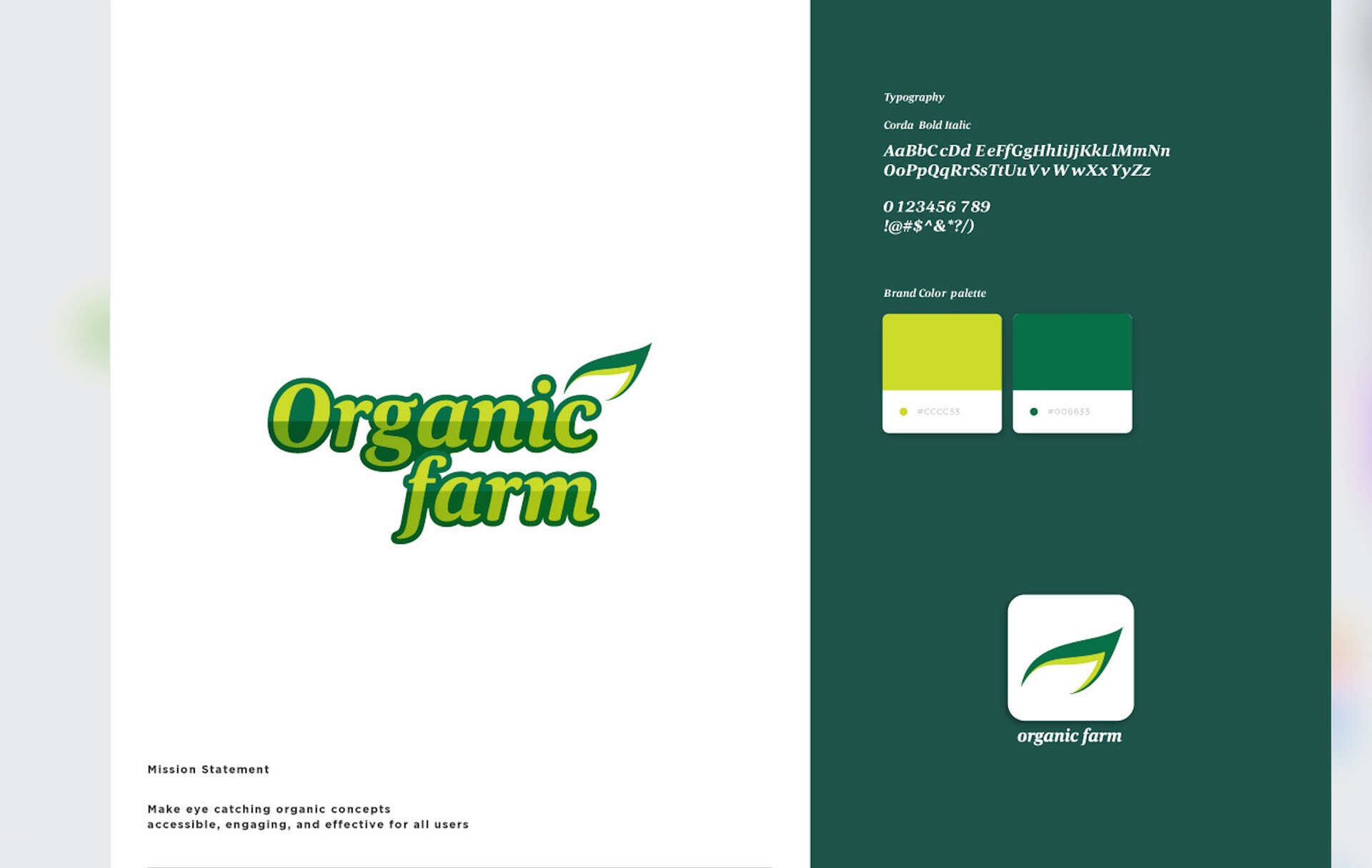 有机农场标志logo设计模板
