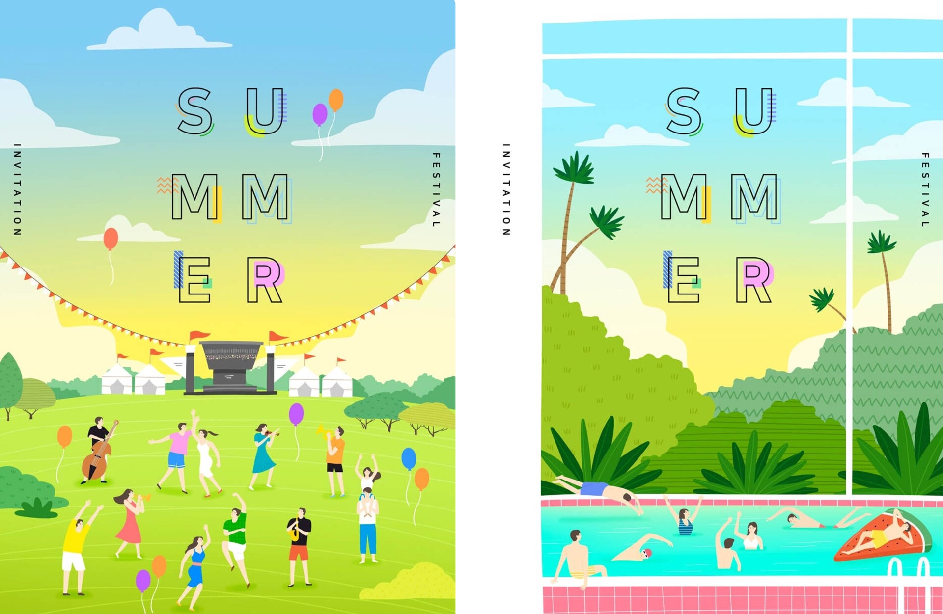 夏季休闲旅游沙滩海边活动海报psd模板