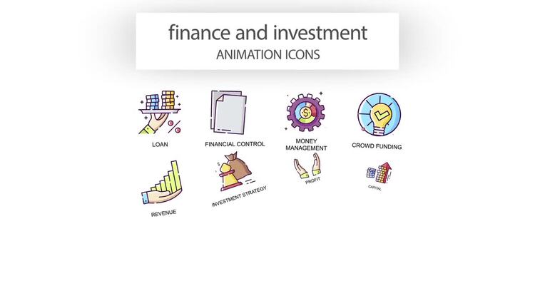 金融与投资- 动画图标AE模板