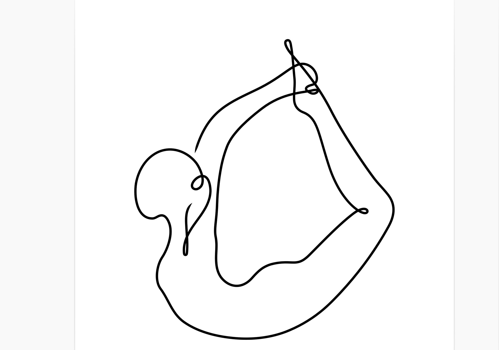 43款抽象瑜伽简笔线条插画