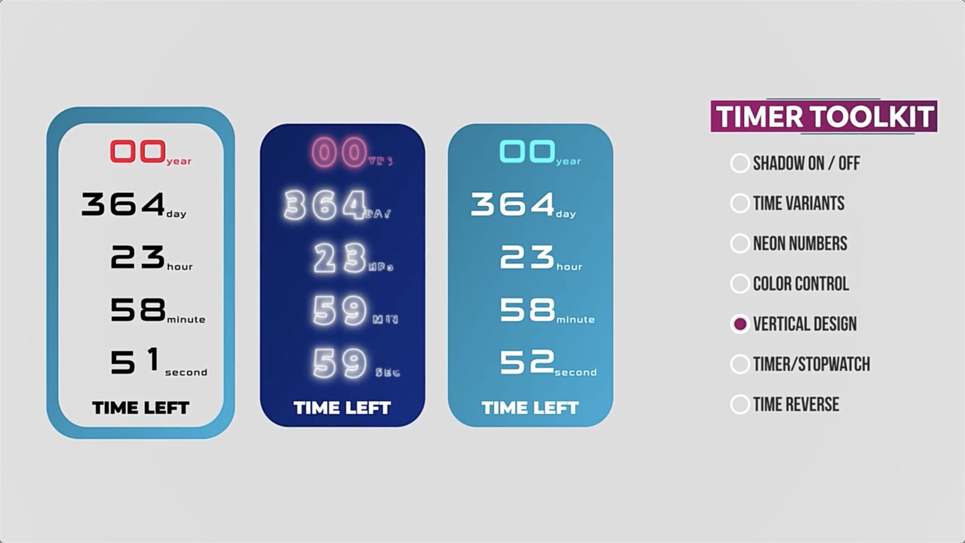 PR模板-创意时间计数时钟倒计时动画模板 Timer Toolkit