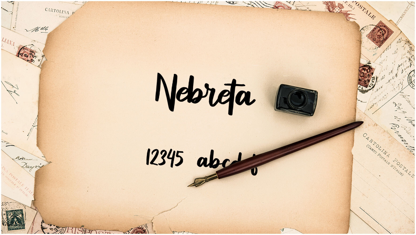 Nebreta独特优雅的手写字体