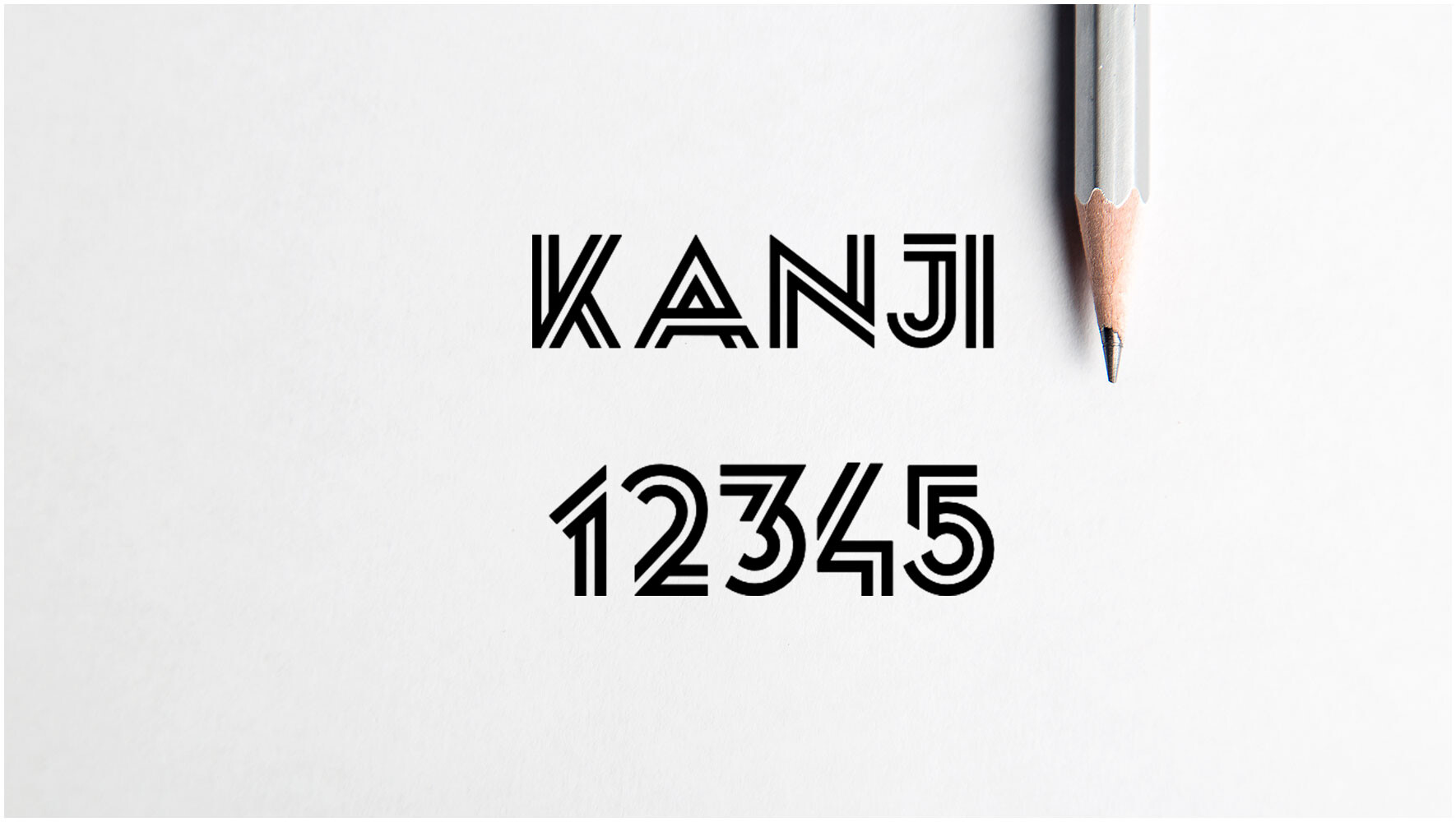 Kanji Font双线条设计字体