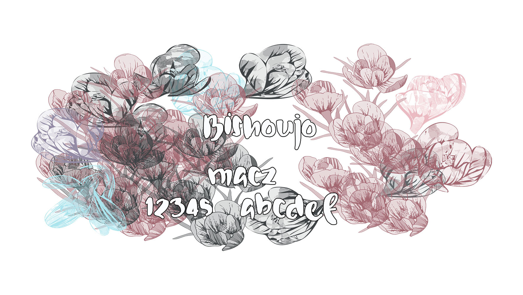 Bishoujo少女风格设计字体