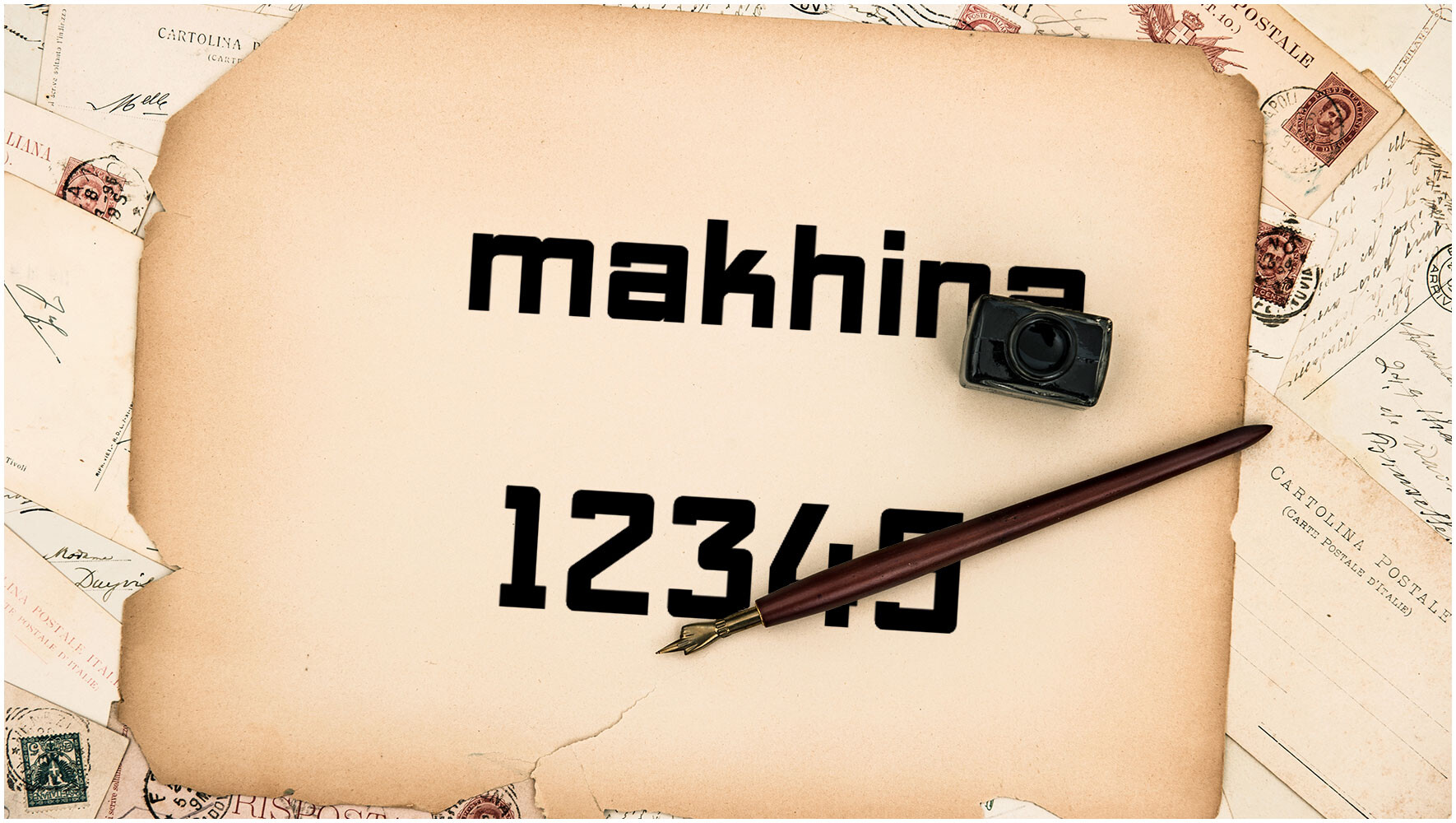 Makhina方块印刷字体