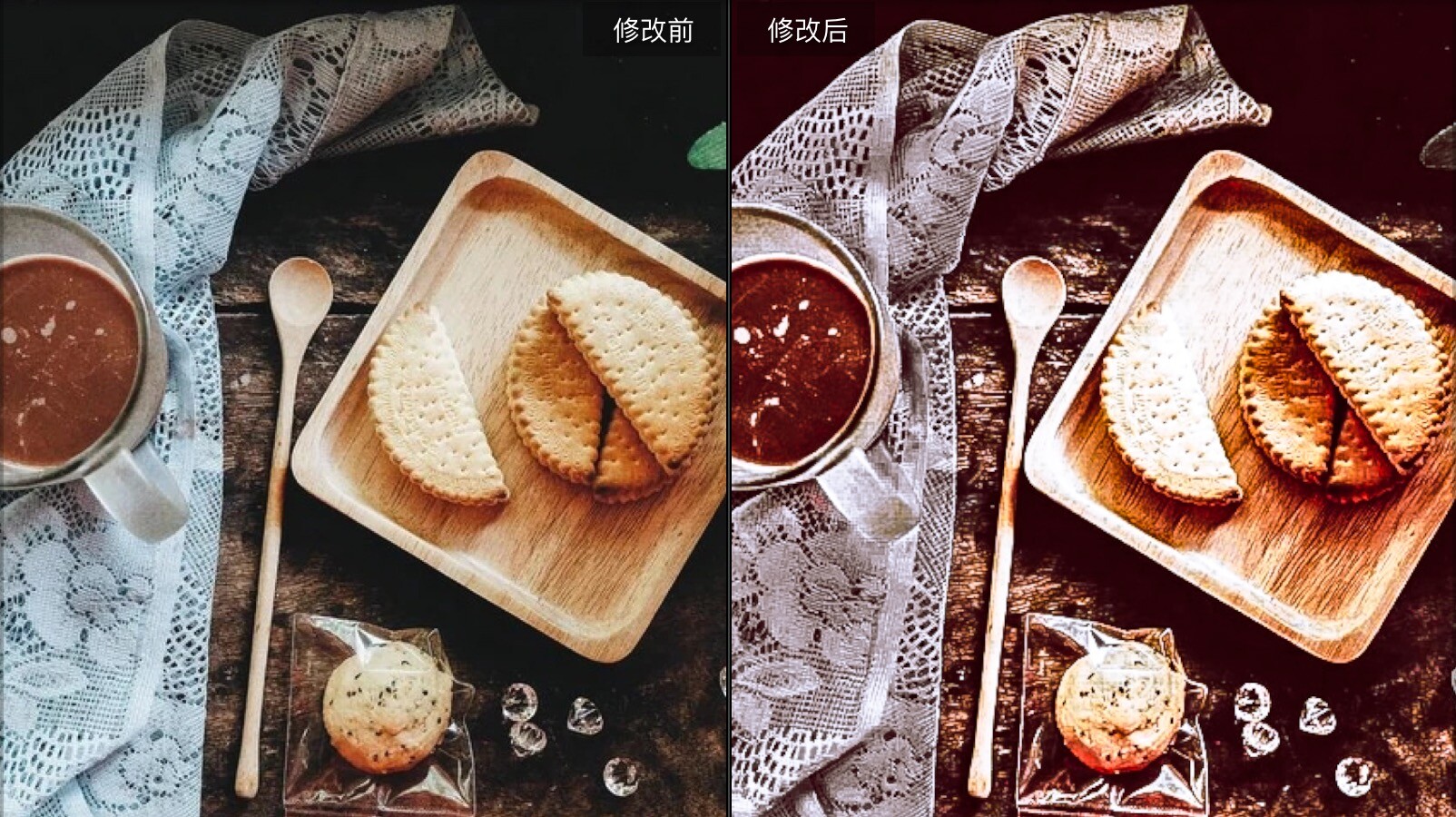 巧克力色调食物Lightroom预设