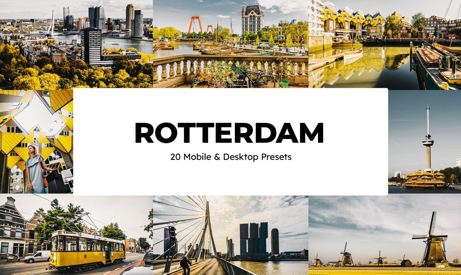 20个鹿特丹旅行照片Lightroom和LUT调色预设