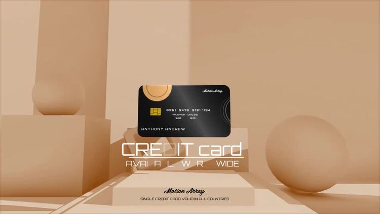 3D信用卡AE模板