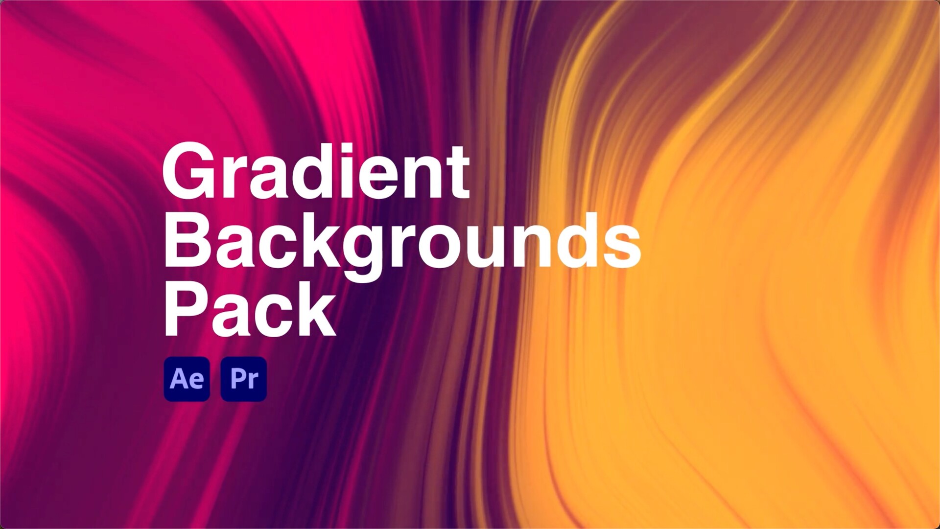 AE/PR模板：50组抽象渐变图形背景动画Gradient Backgrounds Pack
