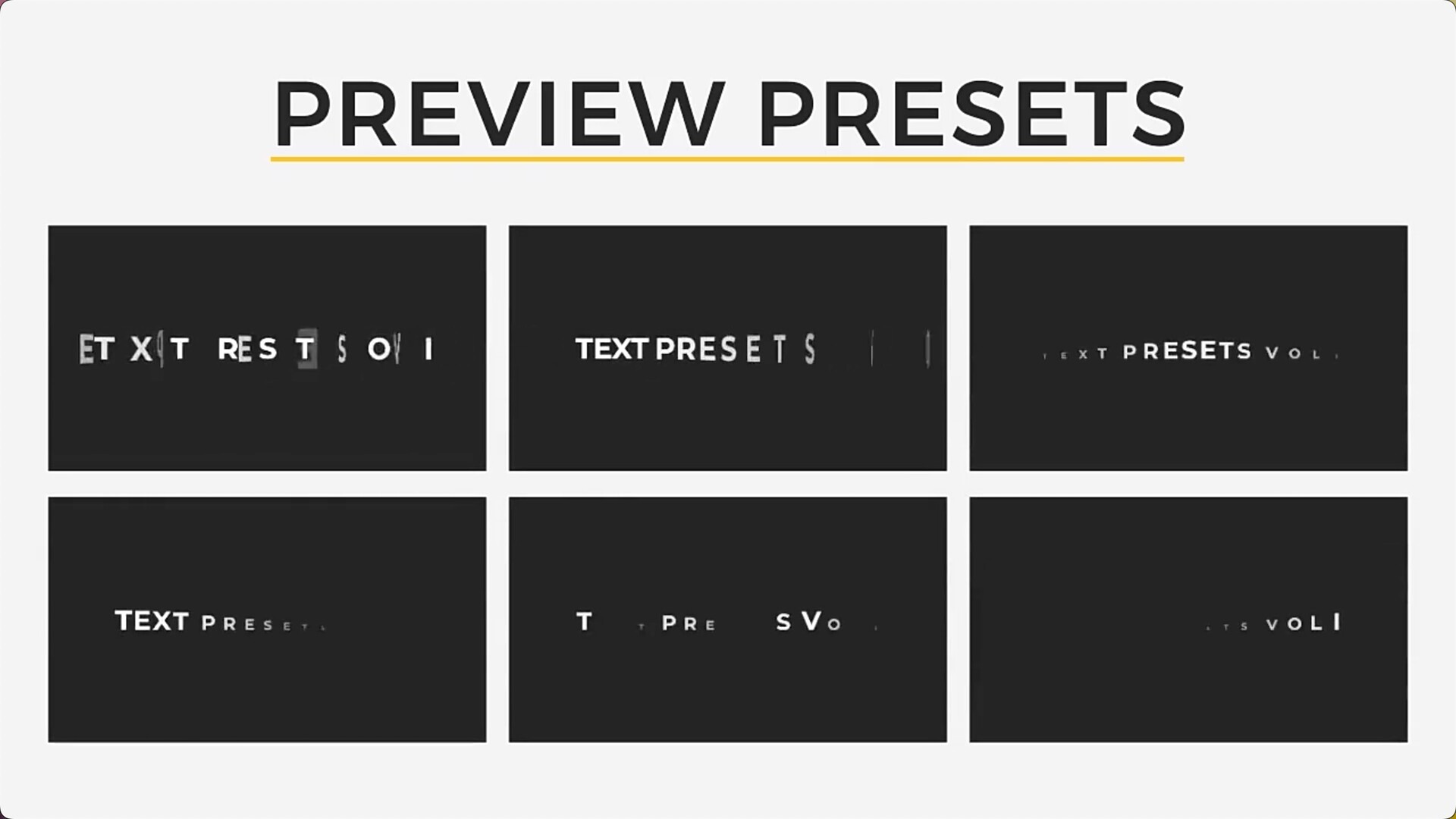 FCPX插件：30种简洁文字标题缓入缓出动画预设 Text Presets V1