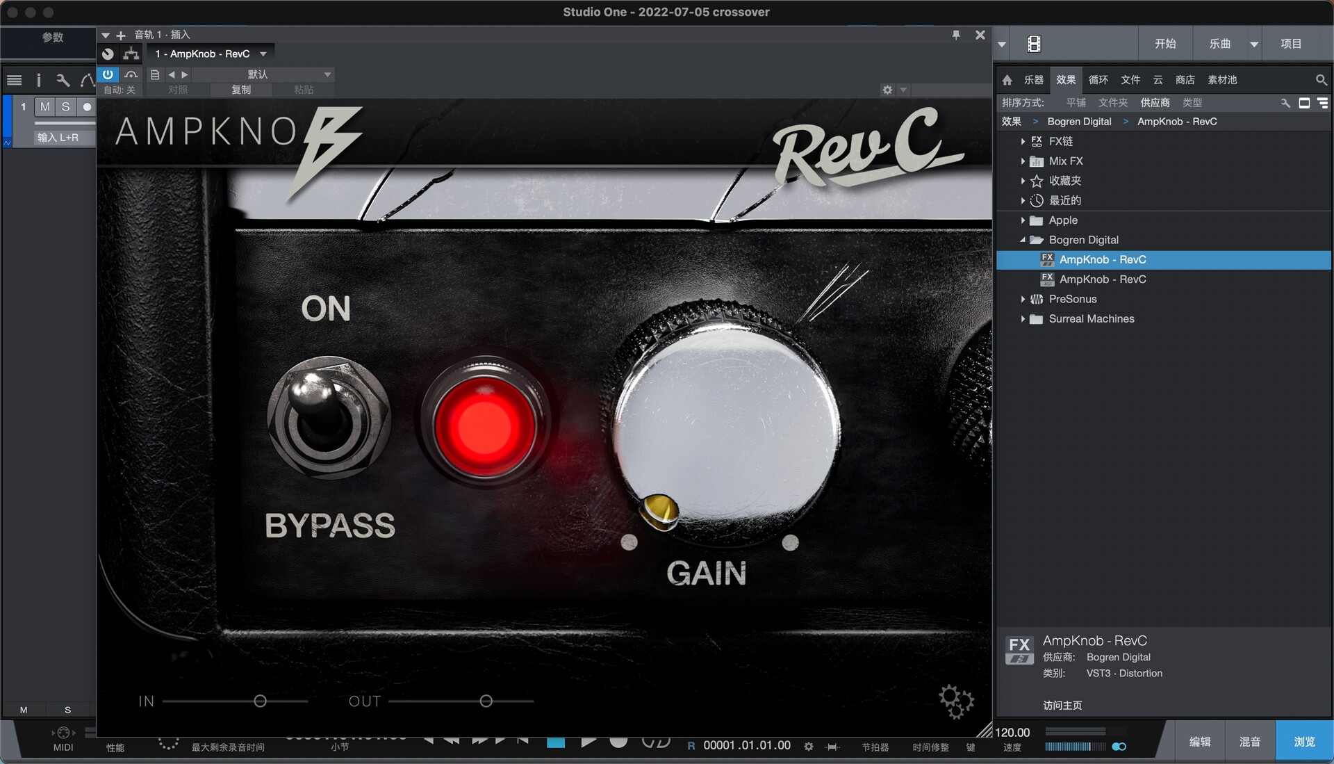 Bogren Digital AmpKnob RevC for Mac(重型吉他音乐放大器软件)