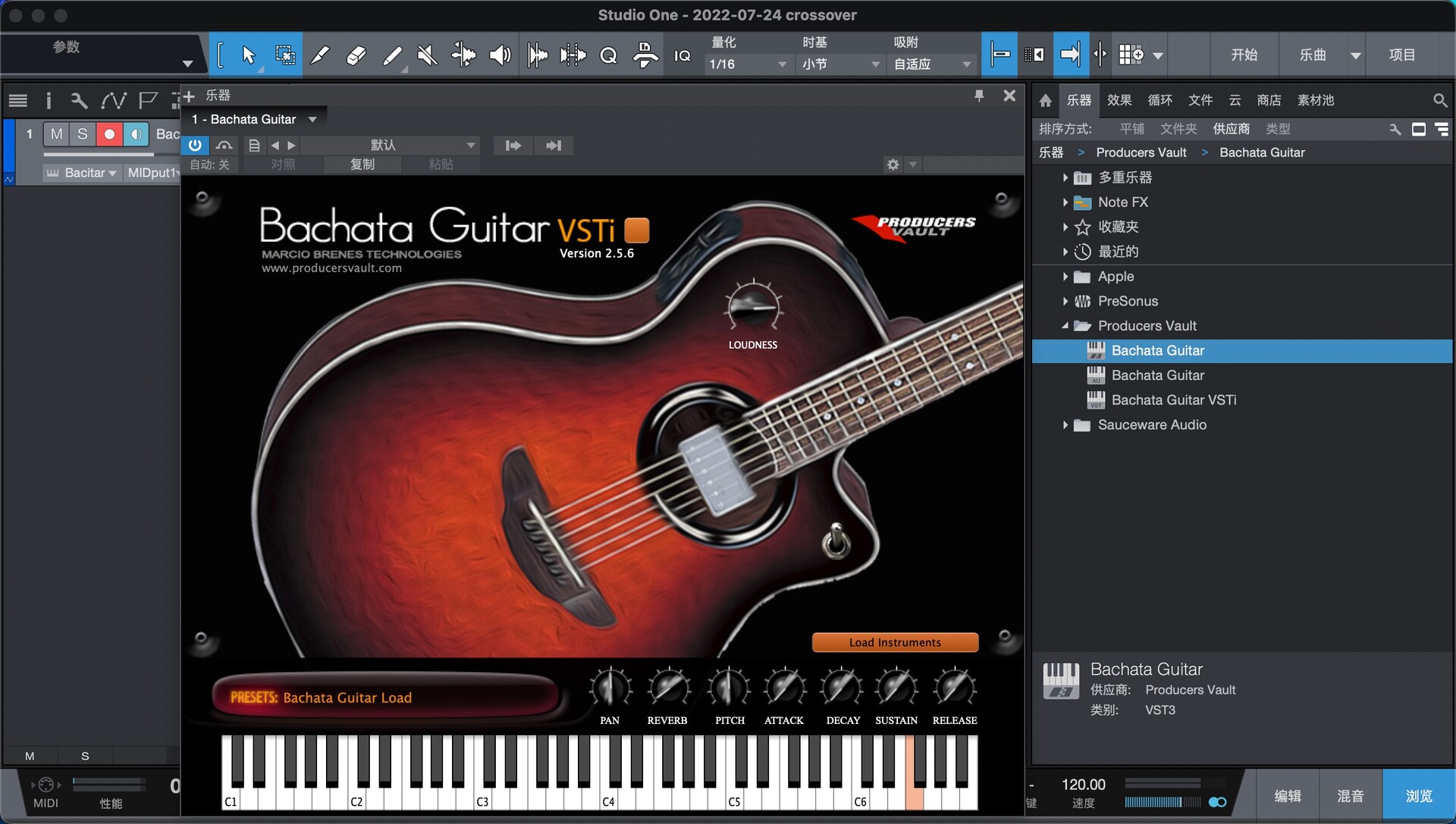 Producers Vault Bachata Guitar VSTi for Mac(虚拟音源插件)