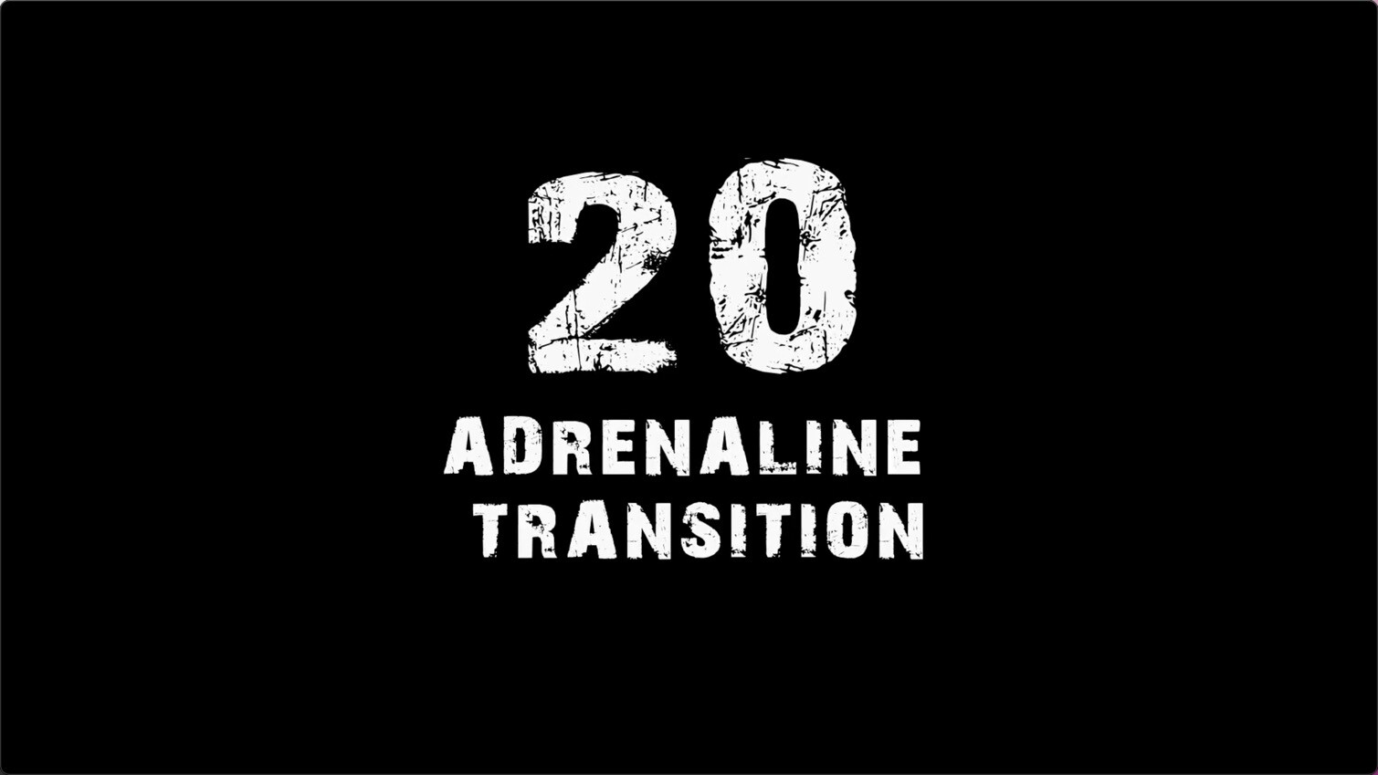 达芬奇模板：20组激烈振奋​​充满活力毛刺扭曲视频转场预设20 Adrenaline Transitions