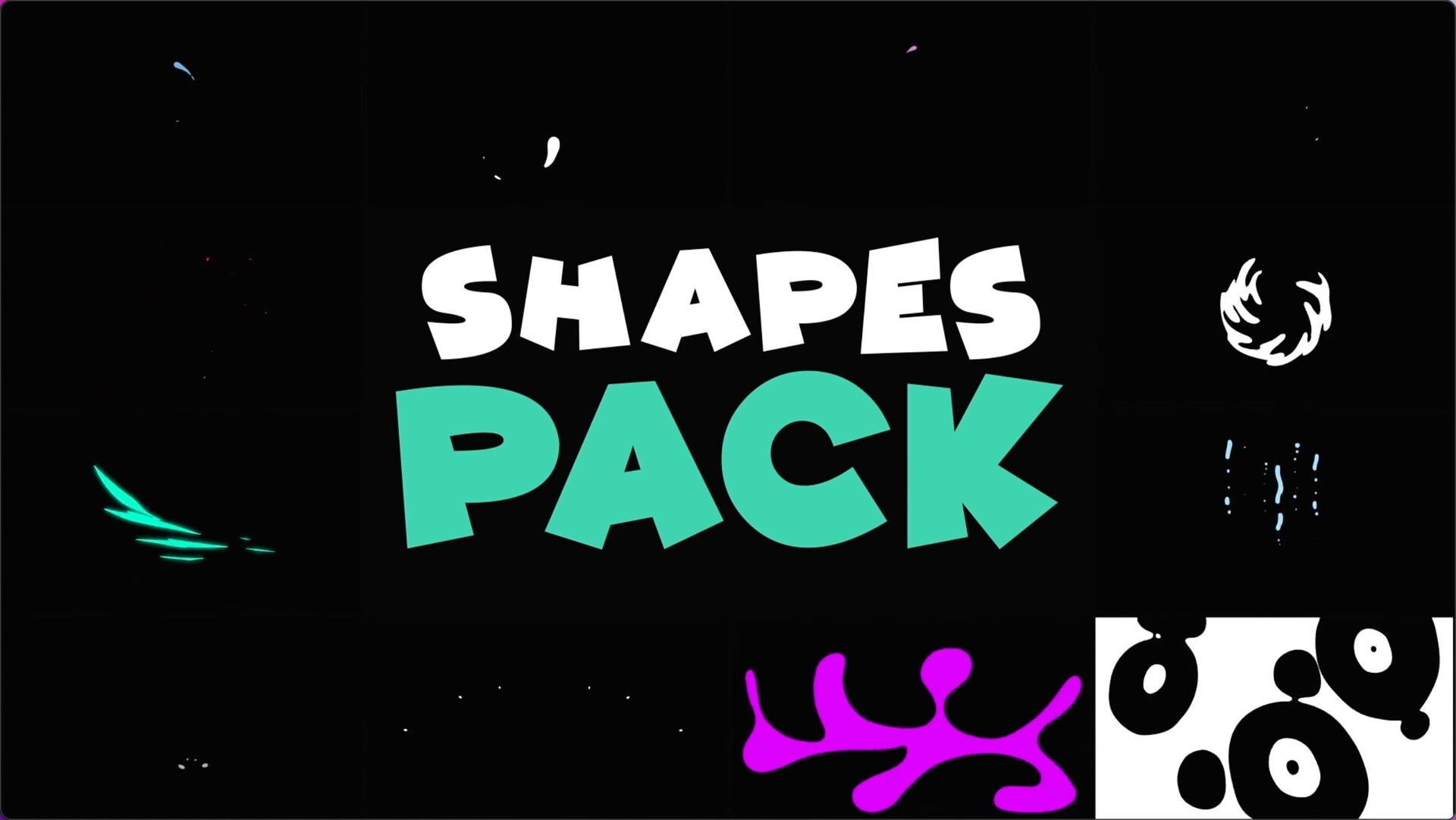 FCPX插件：彩色动态形状转场过渡动画模版Shapes Pack