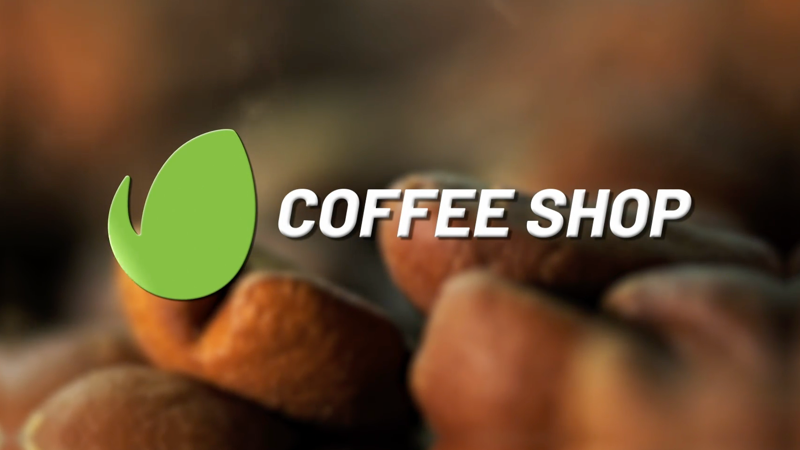 咖啡广告logo徽标AE模板