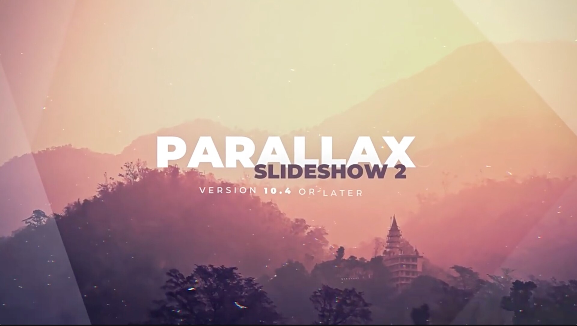 FCPX插件：15组视差幻灯片场景图文介绍开场预设动画Parallax Slideshow 2