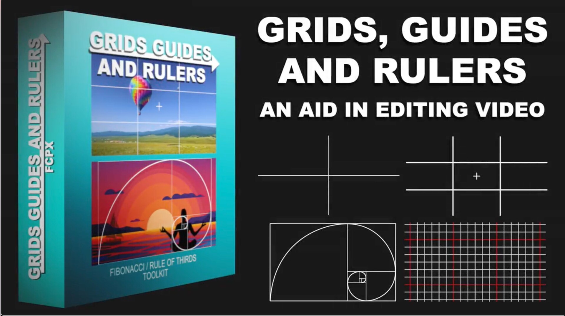 Fcpx插件：15个精美网格指南和标尺模版 Grids Guides And Rulers 