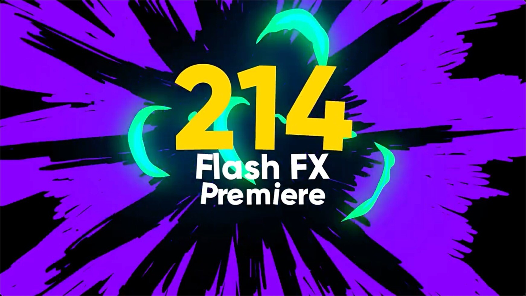 PR模板-214个手绘魔法能量电流爆炸闪电火花MG动画 Flash Fx Premiere