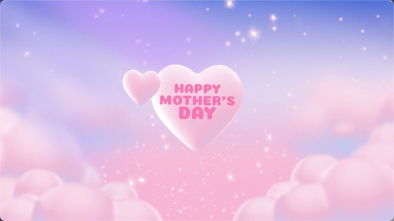 母亲节礼盒logo动画ae模板