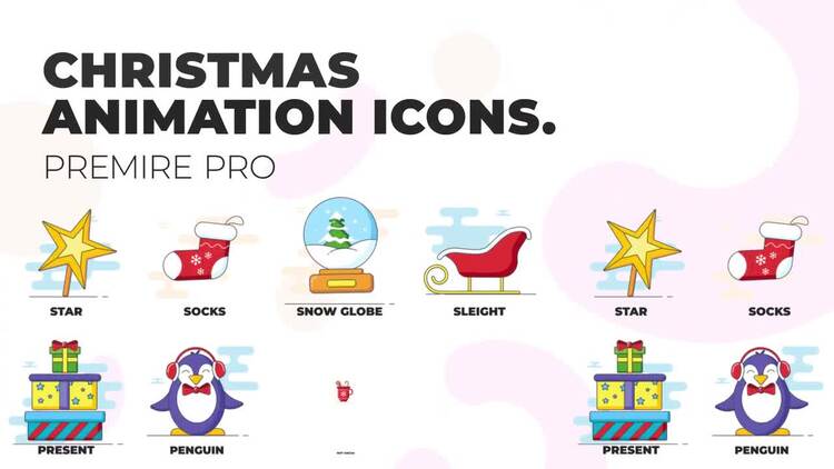 圣诞节 4 - 动画图标PR动态图形模板