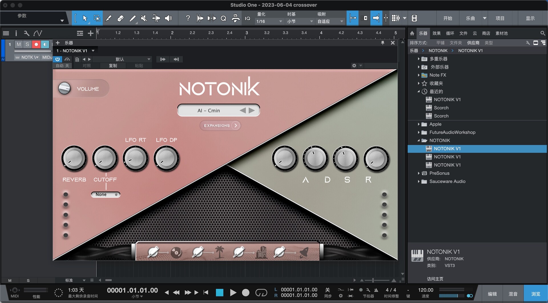 Notonik-VST NOTONIK V1 for mac(精美和弦音频插件)