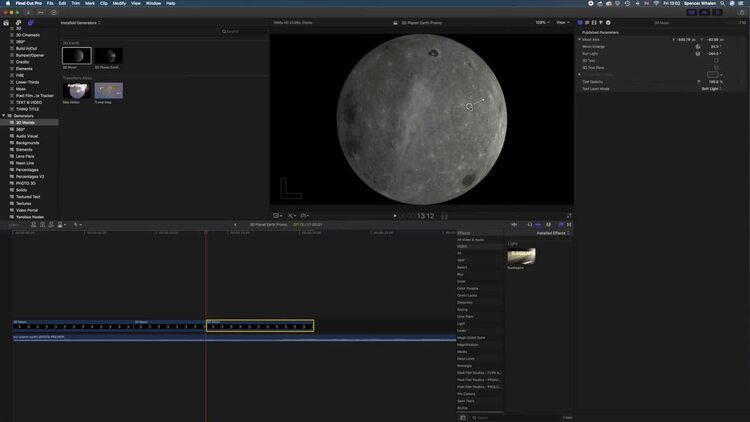 3D月亮fcpx视频模板