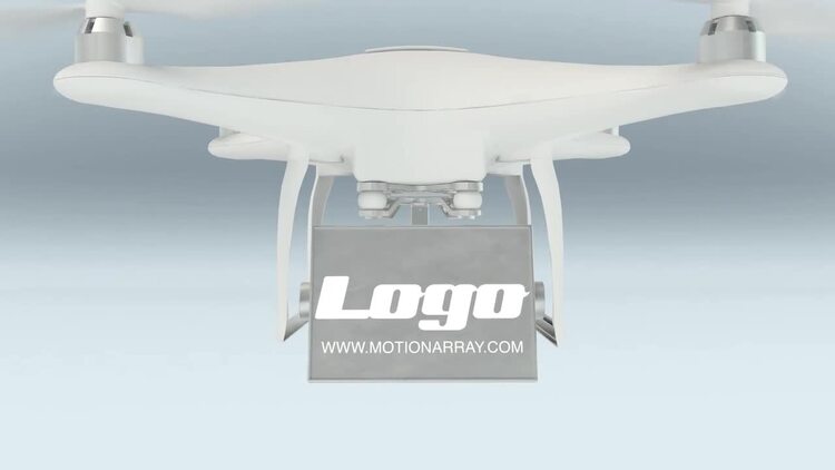 无人机标志fcpx视频模板