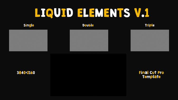 液体元素 V.1fcpx视频模板
