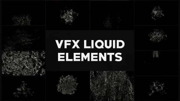 视觉特效液体元素fcpx视频模板