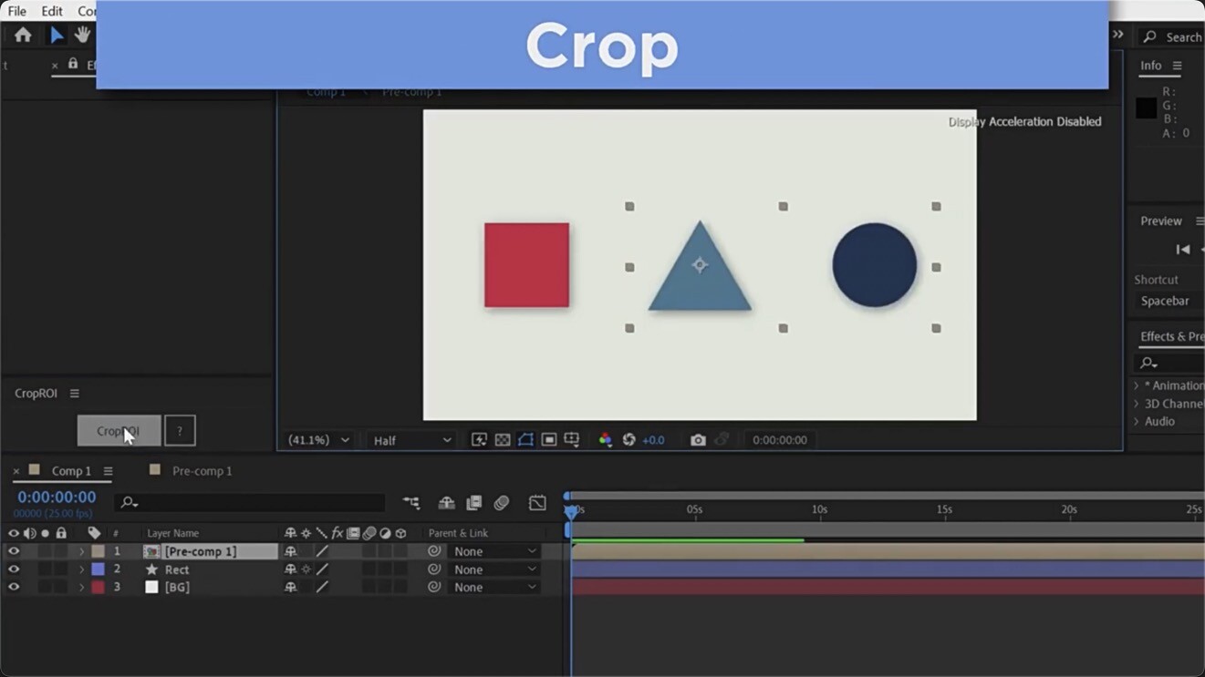 AE脚本-预合成自定义区域裁剪工具 CropROI