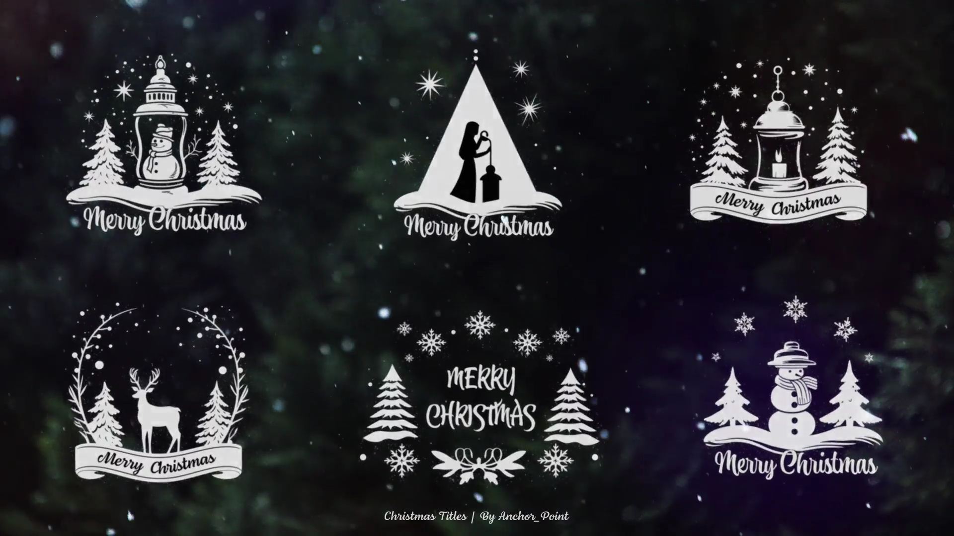 圣诞节标题动画Pr模板