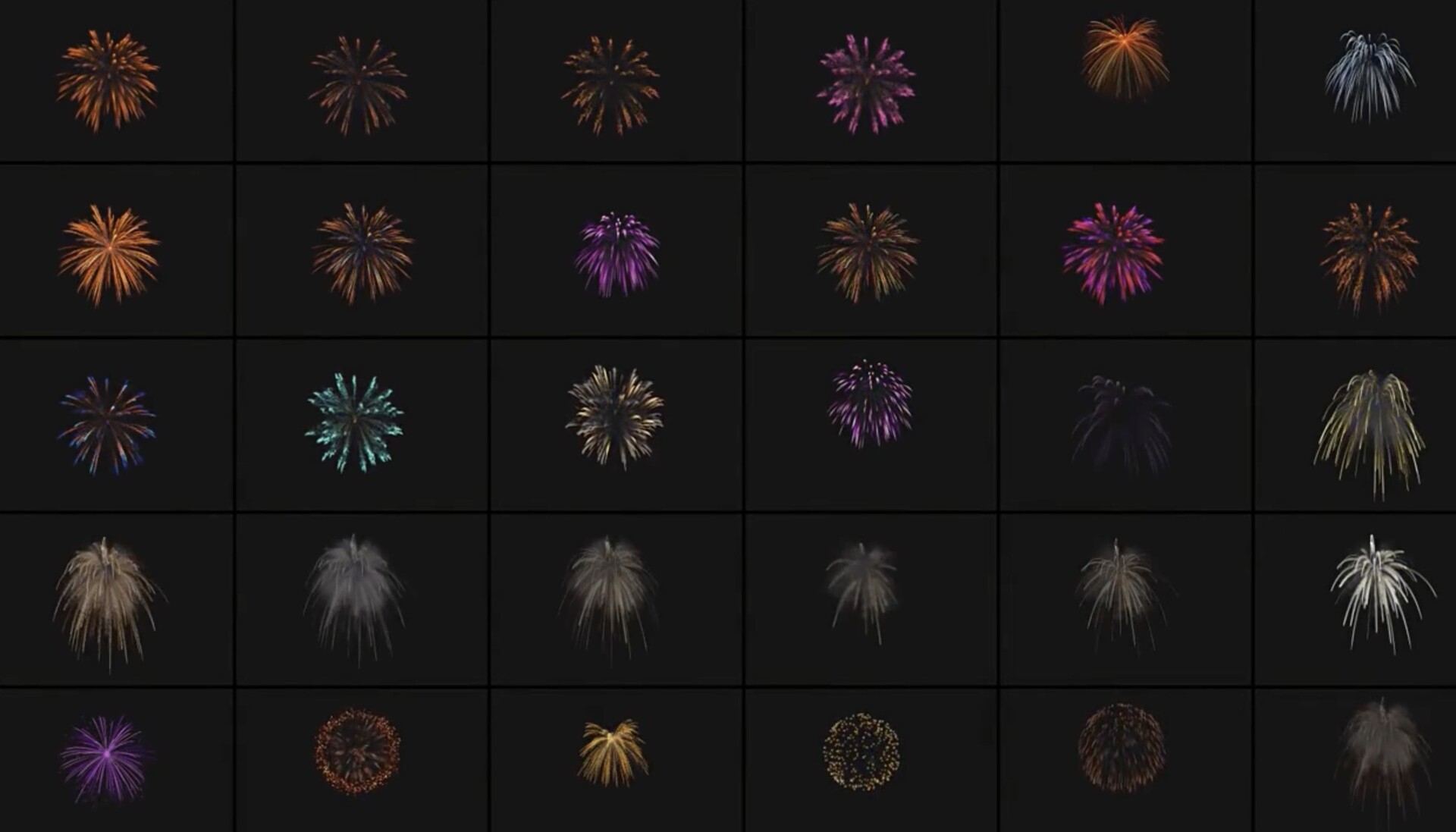 FCPX插件-30个缤纷炫彩烟花爆炸特效动画 Fireworks