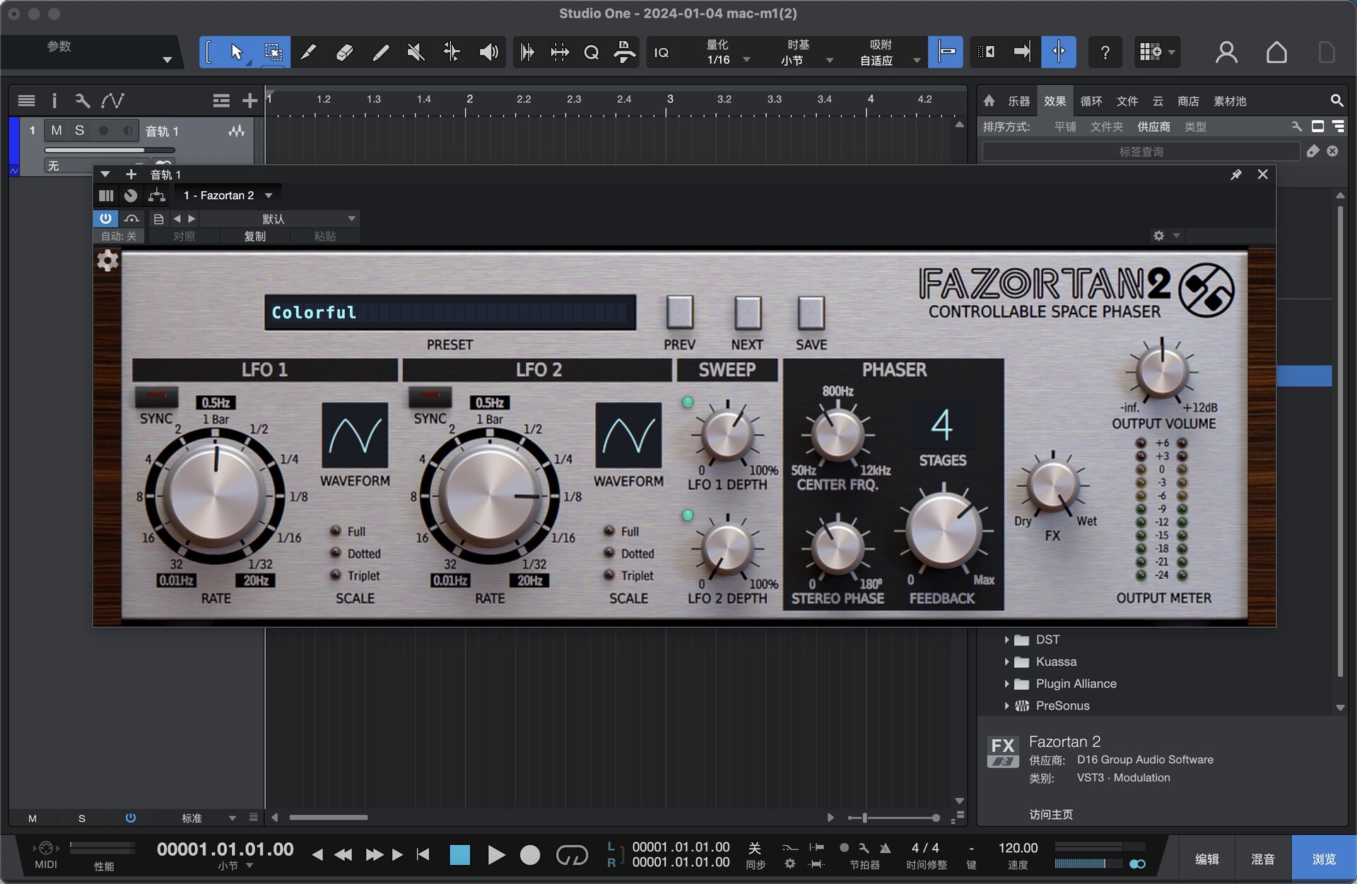 D16 Group Audio Software Fazortan 2 for Mac (数字模拟效果音乐插件)
