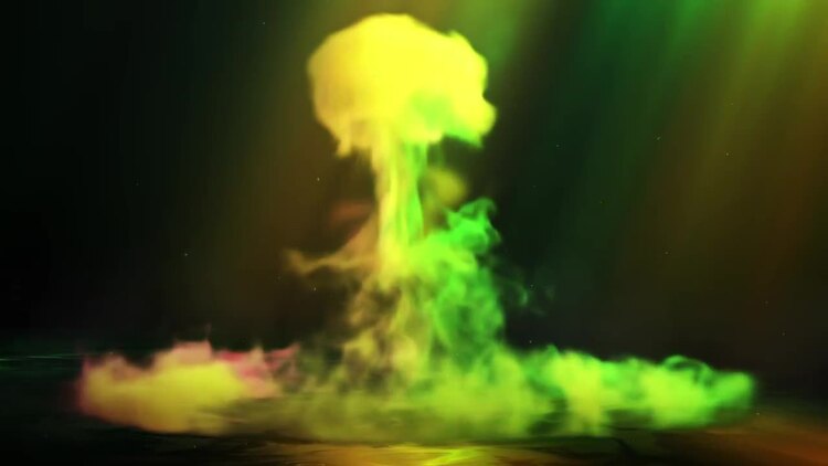 彩色烟雾爆裂标志AE视频模版