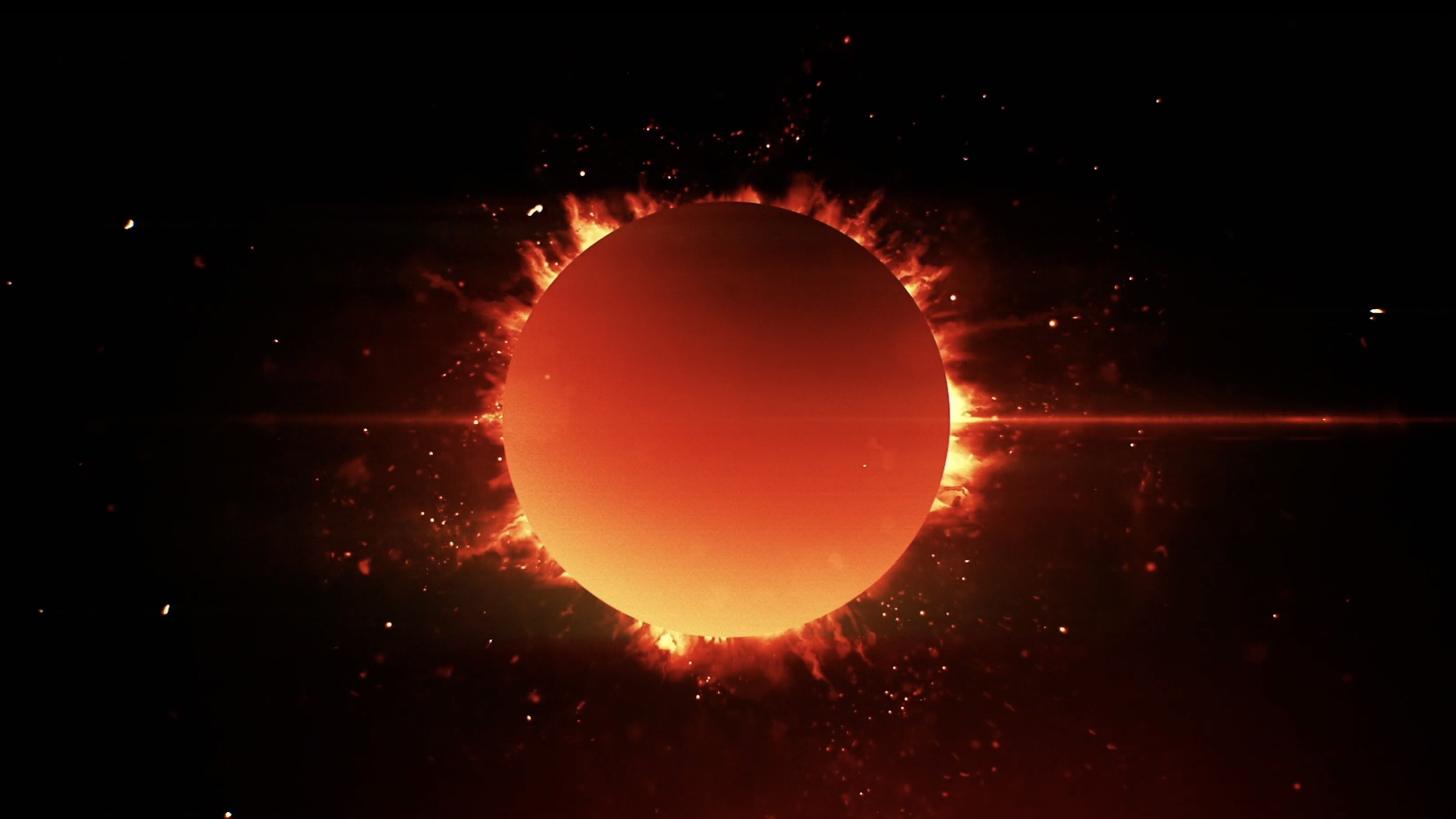 日食场景徽标制作AE视频模版