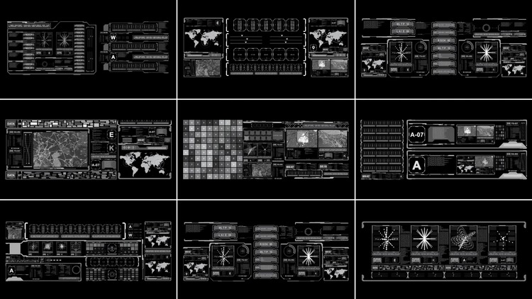 未来派 HUD 场景fcpx视频模板