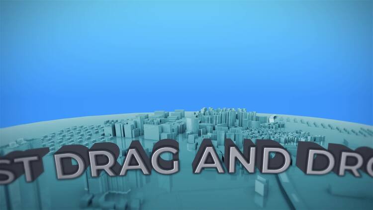 带有场景的3D文本动画AE视频模版