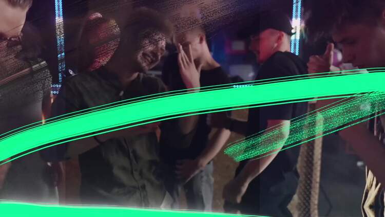 抽象的垃圾摇滚故障无缝过渡AE视频模版