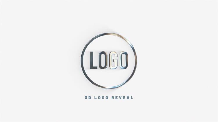 金属光泽徽标片头logo素材