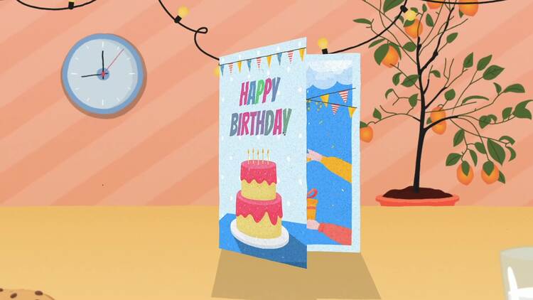 生日贺卡三合一AE视频模版
