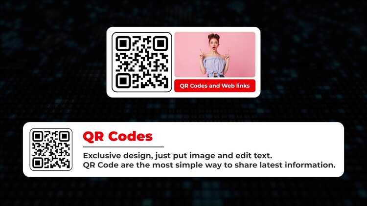 QR 码动画下三分之一PR模板