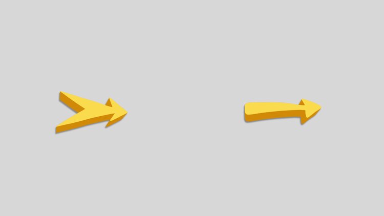 卡通 3D 箭头PR模板