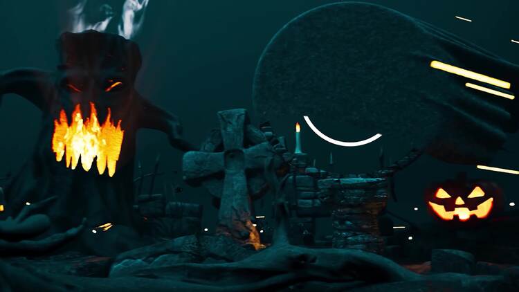 万圣节之夜标志揭晓PR模板