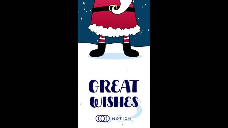 圣诞老人祝福排版动画fcpx视频模板