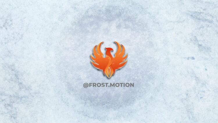 冬季冰雪秋季霜冻标志开场AE视频模版