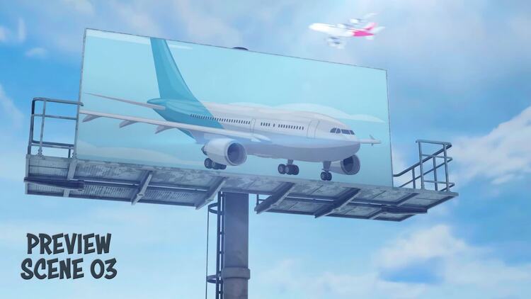 旅行社广告牌样机包PR模板