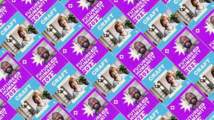 彩缤纷的方形设计动画fcpx视频模板